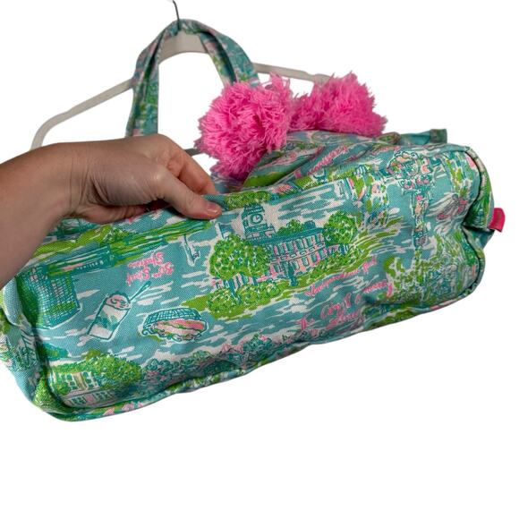 Lilly Pulitzer Palm Beach Tote Philadelphia Getaway Preppy Beach Bag Travel - Picture 3 of 8